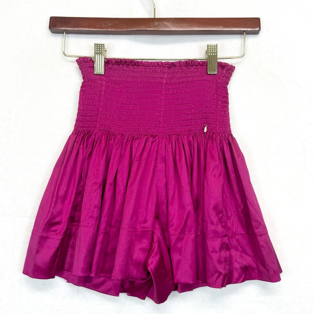 NATURAL LIFE Magenta Smocked Shorts